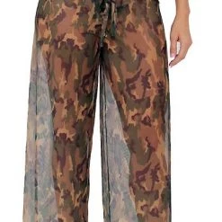 Shore Trendz Camouflage Sheer Beach Pants Swimwear