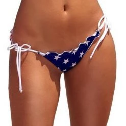 Shore Trendz USA American Flag Ruffle Bikini 2-pc Set