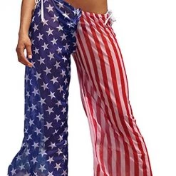 Shore Trendz American Flag Sheer Beach Pants