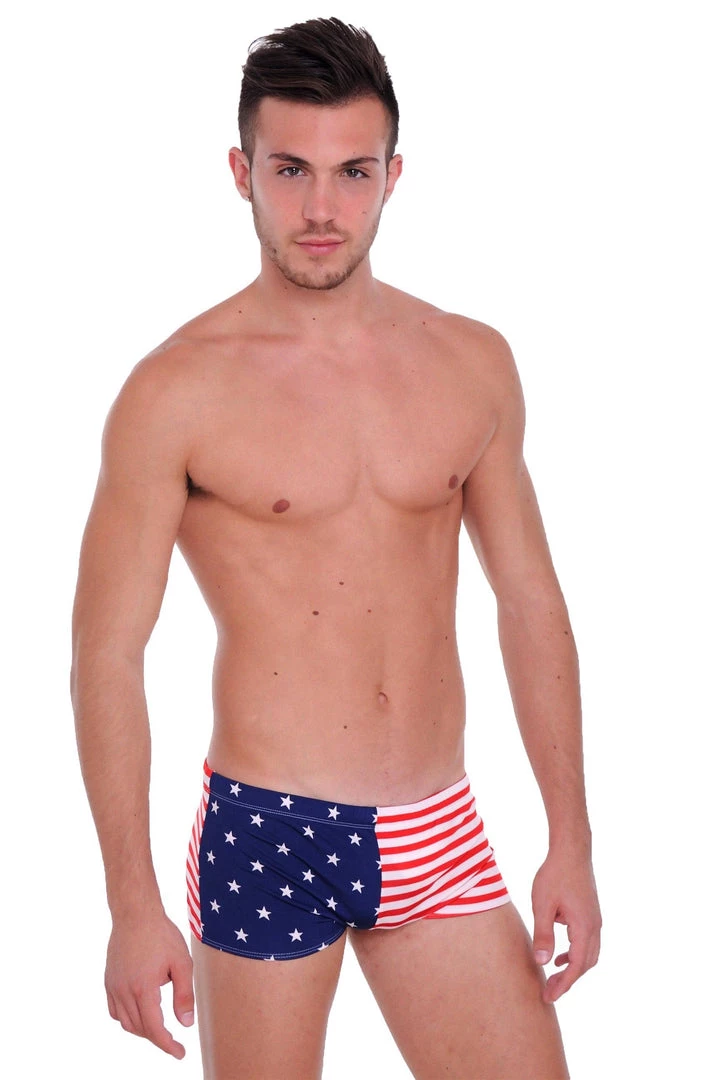 Shore Trendz USA American Flag Men's Briefs Swimsuit Swimwear