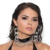 Elegant Moments Vinyl Choker With 3 Chains Leather-Vinyl